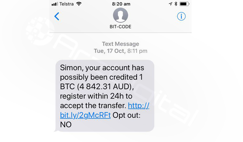 بدافزارهای استخراج ارزهای رمزگذاری شده از طریق SMS استرالیا را هدف قرار داده اند