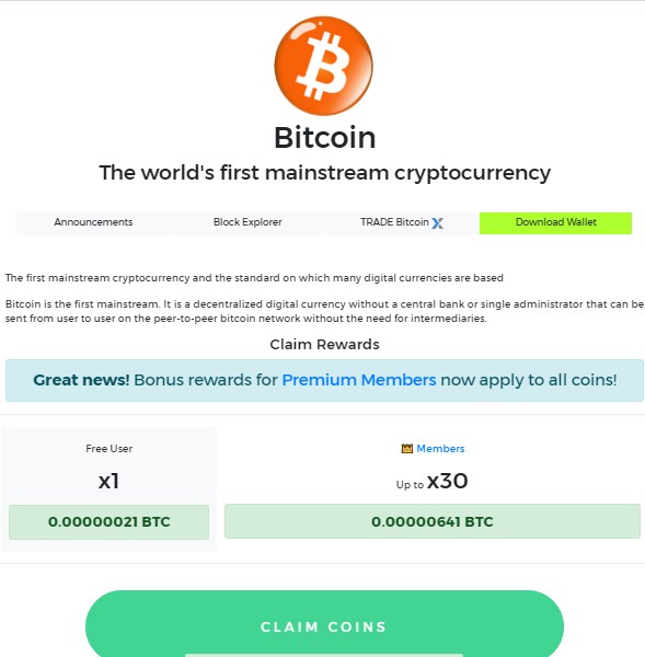An example of a bitcoin fast
