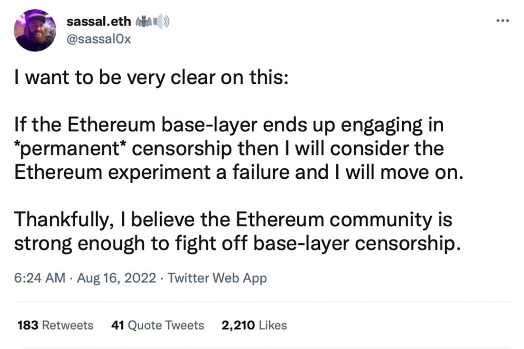 Is Ethereum More Vulnerable to Censorship Post-Marj? Answers An Analyst